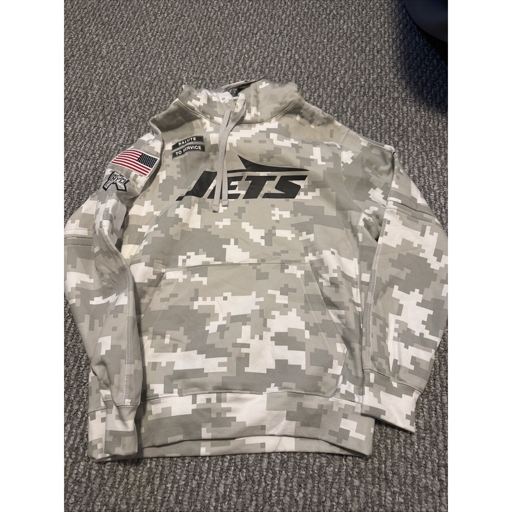 New York Jets Nike 2024 Salute‎ to Service Club Fleece Pullover Hoodie Brand New